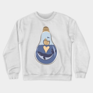 Cute cartoon killer whale illustration Crewneck Sweatshirt